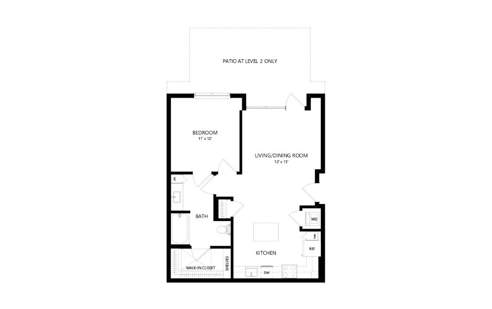 Live Park One Bedroom Apartment -- Patio/Balcony in select apartments